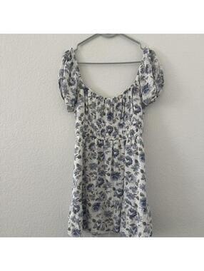 Hollister Co. Women's Blue and White Dress